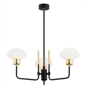 Żyrandol RAVELLO 6166 oprawa w kolorze czerni i złota ARGON