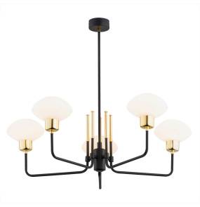 Żyrandol RAVELLO 2128 oprawa w kolorze czerni i złota ARGON