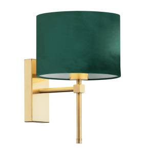 Kinkiet ABBANO 8107 oprawa w kolorze złotym z zielonym abażurem ARGON