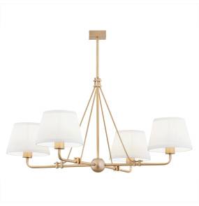 Żyrandol ATRANI 1823 oprawa w kolorze starego złota z białymi abażurami ARGON
