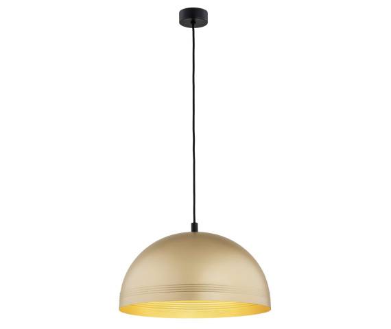 Lampa wisząca BONITA 8245 oprawa w kolorze czarnym ze złotym kloszem ARGON