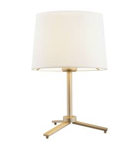 Lampa stołowa CAVALINO 8318 oprawa w kolorze złotym z białym abażurem ARGON