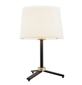 Lampa stołowa CAVALINO 8319 oprawa w kolorze czarnym ze złotymi elementami i białym abażurem ARGON