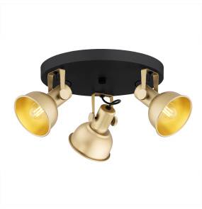 Lampa sufitowa LENORA 6243 oprawa w kolorze czerni i złota ARGON