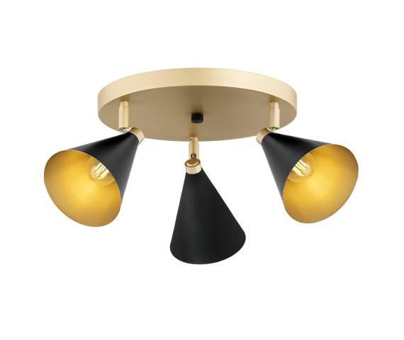 Lampa sufitowa LUCINDA 6262 oprawa w kolorze czerni i złota ARGON