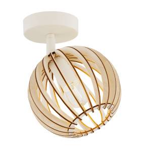 Reflektor PARULA 8275 oprawa w kolorze beżowym z drewnianym kloszem ARGON