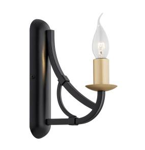 Kinkiet LORENZO 8355 oprawa w kolorze czarnym z elementami złota ARGON