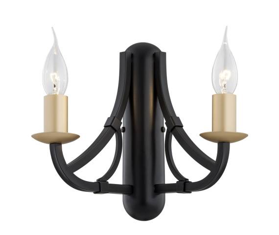 Kinkiet LORENZO 7181 oprawa w kolorze czarnym z elementami złota ARGON