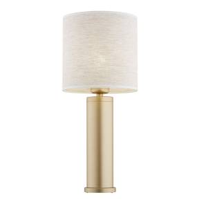 Lampa stołowa RIVA 8315 oprawa w kolorze złotym z lnianym abażurem ARGON