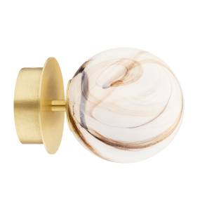 Kinkiet FABIO 8453 oprawa w kolorze złotym z marmurowym kloszem ARGON