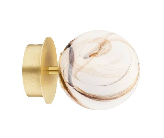 Kinkiet FABIO 8453 oprawa w kolorze złotym z marmurowym kloszem ARGON