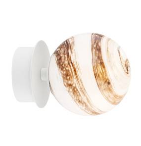 Kinkiet FABIO 8454 oprawa w kolorze białym z marmurowym kloszem ARGON