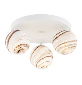 Lampa sufitowa FABIO 6291 oprawa w kolorze białym z marmurowymi kloszami ARGON