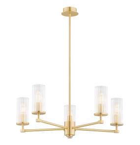 Żyrandol HAMPTON 2177 oprawa w kolorze szczotkowanego mosiądzu ARGON