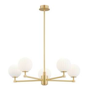 Żyrandol PALOMA 2184 oprawa w kolorze szczotkowanego mosiądzu ARGON