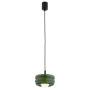 Lampa wisząca TEVO 8815 czarna oprawa z kloszem w kolorze butelkowej zieleni ARGON