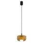 Lampa wisząca TEVO 8816 oprawa w kolorze czarnym z bursztynowym kloszem ARGON