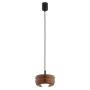 Lampa wisząca TEVO 8817 czarna oprawa z kloszem w kolorze terakota ARGON
