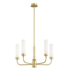 Żyrandol PRESTON 2195 oprawa w kolorze szczotkowanego mosiądzu ARGON