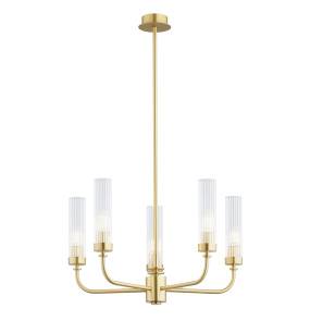 Żyrandol PRESTON 2196 oprawa w kolorze szczotkowanego mosiądzu ARGON