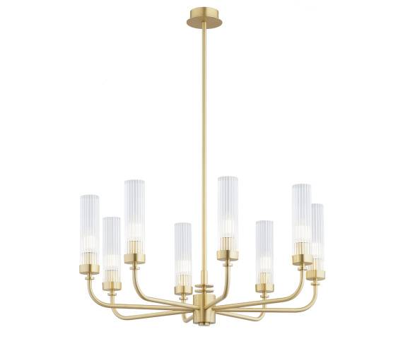 Żyrandol PRESTON 5082 oprawa w kolorze szczotkowanego mosiądzu ARGON