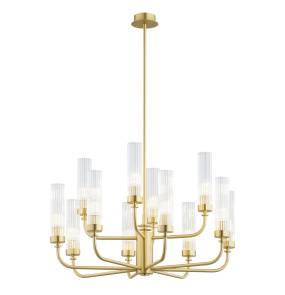 Żyrandol PRESTON 5086 oprawa w kolorze szczotkowanego mosiądzu ARGON