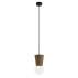 Lampa wisząca VOLANTE 8952 oprawa w kolorze czarnym z drewnianym elementem ARGON