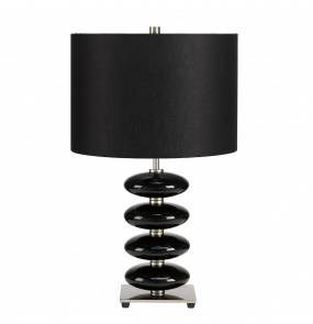 Lampa stołowa Onyx Black Elstead Lighting designerska oprawa w kolorze czarnym