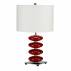 Lampa stołowa Onyx Red Elstead Lighting designerska oprawa w kolorze czerwonym
