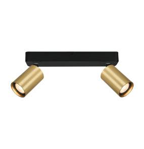 Listwa sufitowa Nesto SPL-23436-2-BK-GD oprawa w kolorze czerni i złota ITALUX