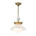 Lampa wisząca SAUCER QN-SAUCER-1P-M-AB-OPAL oprawa w kolorze postarzanego mosiądzu QUINTIESSE