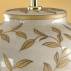 Lampa stołowa Leaves Brown/Gold Elstead Lighting kremowa oprawa z florystycznym wzorem