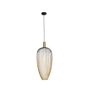 Lampa wisząca AURELIE 21442/01/10 oprawa w kolorze czerni i złota LUCIDE