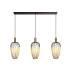 Lampa wisząca AURELIE 21442/03/10 oprawa w kolorze czerni i złota LUCIDE