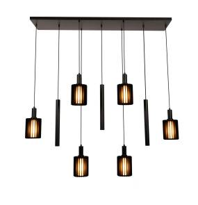 Lampa wisząca LAMBRES 45410/09/30 oprawa w kolorze czarnym LUCIDE