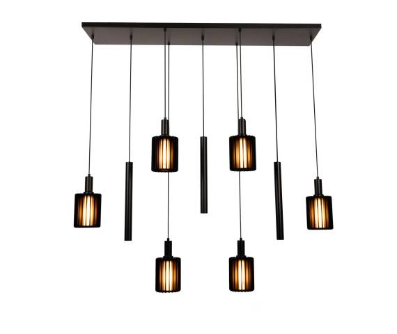 Lampa wisząca LAMBRES 45410/09/30 oprawa w kolorze czarnym LUCIDE