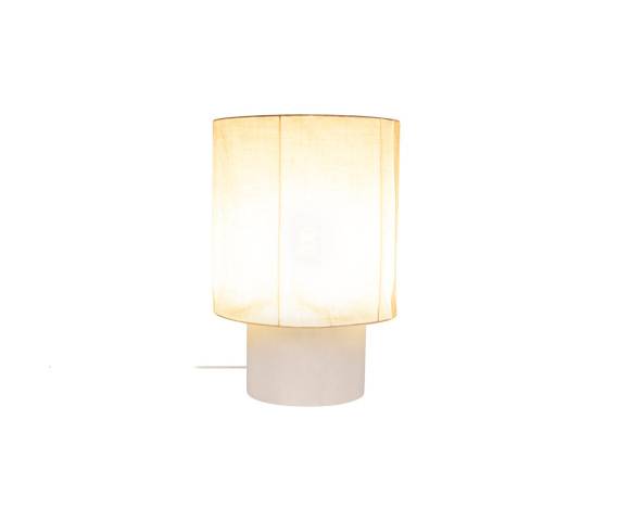 Lampa stołowa TISSAJA 06528/50/31 betonowa oprawa z lnianym abażurem LUCIDE