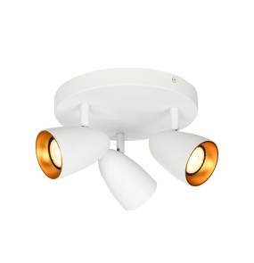 Lampa sufitowa Tino SPL-36748-3R-WH-GD oprawa w kolorze bieli i złota ITALUX