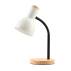 Lampa biurkowa Senza TB-37263-BG oprawa w kolorze białym z elementami czerni i drewna ITALUX