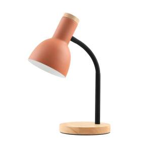 Lampka biurkowa Senza TB-37263-OG oprawa w kolorze pomarańczowym z elementami czerni i drewna ITALUX