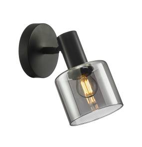 WYPRZEDAŻ Kinkiet Santia WL-65342-1 BK+SG oprawa w kolorze czarnym ITALUX