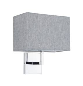 Kinkiet HOTEL MOOD 11787 oprawa w kolorze chromu z szarym abażurem NOWODVORSKI LIGHTING