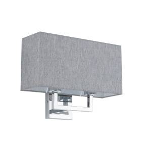 Kinkiet HOTEL MOOD 11792 oprawa w kolorze chromu z szarym abażurem NOWODVORSKI LIGHTING