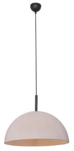 Lampa wisząca ISLUNA P250365201A oprawa w kolorze czarnym z beżowym kloszem ZUMA LINE