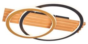 Lampa sufitowa SERANA C230617002B oprawa w kolorze drewna czerni i złota ZUMA LINE