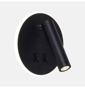 Kinkiet CIRCA W4107-BK oprawa w kolorze czarnym ZUMA LINE