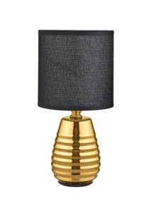 Lampa stołowa HS8775 oprawa w kolorze złotym z czarnym abażurem ZUMA LINE