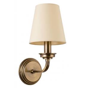 WYPRZEDAŻ Kinkiet ABANO ABA-K-1(P/A) mosiądz patynowany abażur ecru KUTEK MOOD