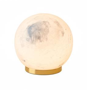 Lampa stołowa LUNA  LUNA-TL-S-NS-LV oprawa w kolorze złotym z kloszem namib bianco Elstead Lighting