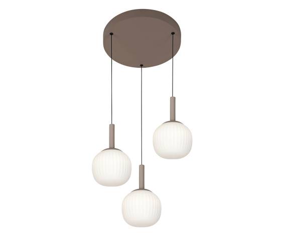 Lampa wisząca Montes PND-02217-3-BRO oprawa w kolorze brązowym ITALUX